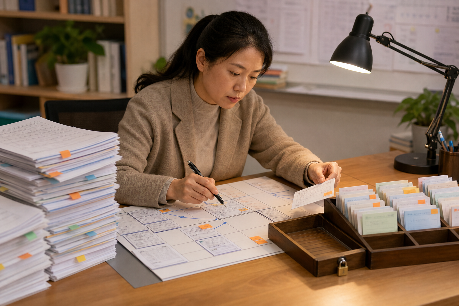 教师根据原始作业和证据矩阵复核评价草稿后再发布反馈